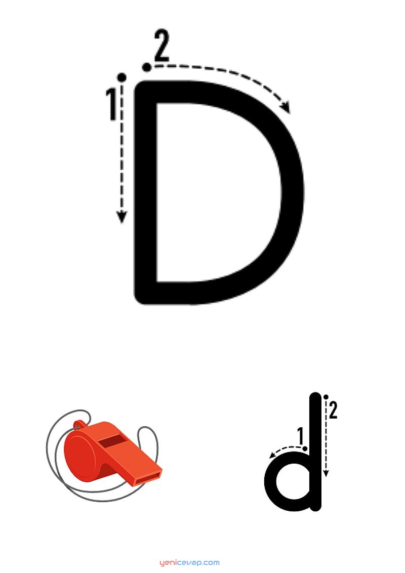 d harfi yazılışı
