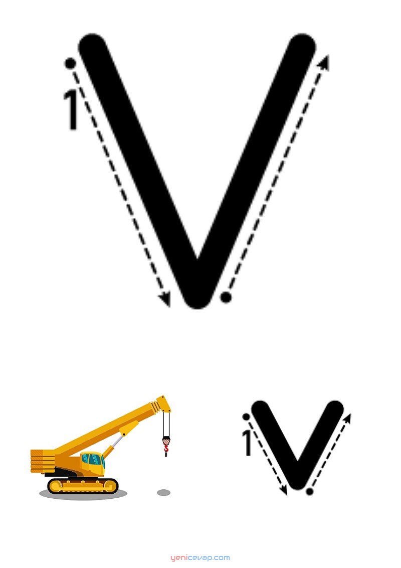 v harfi yazılışı