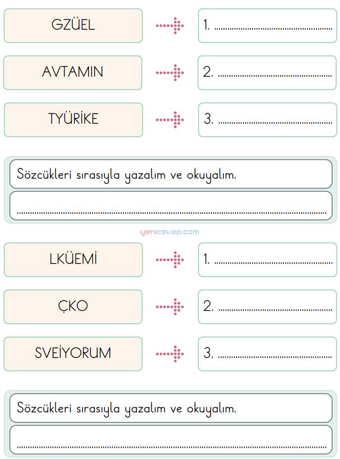 Karışık Harfleri Düzenle