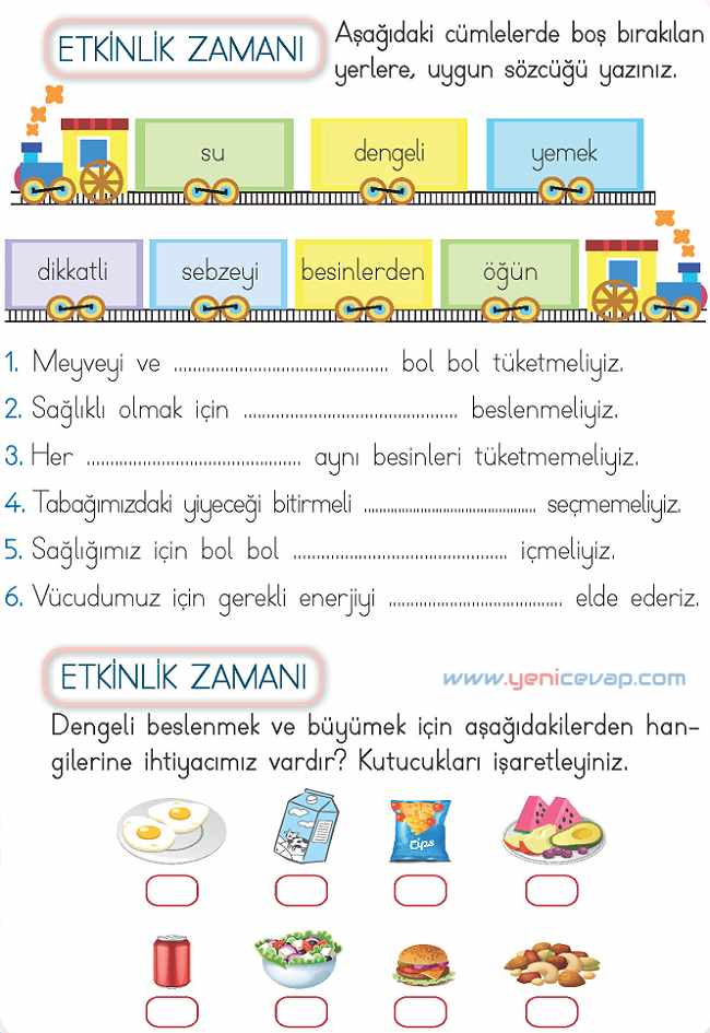 2. Sınıf Hayat Bilgisi Kitabı Sayfa 114 115 117 118 Cevapları Meb