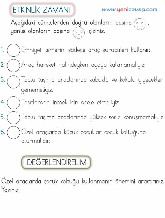 2. Sınıf Hayat Bilgisi Kitabı Sayfa 145 148 149 151 Cevapları Meb