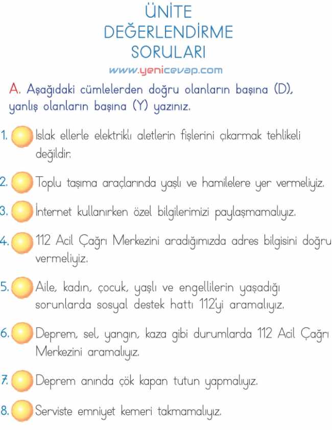2. Sınıf Hayat Bilgisi Kitabı Sayfa 164 165 166 167 Cevapları Meb
