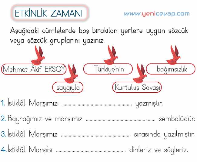 2. Sınıf Hayat Bilgisi Kitabı Sayfa 181 Cevapları Meb