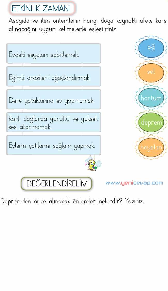 2. Sınıf Hayat Bilgisi Kitabı Sayfa 240 242 243 244 Cevapları Meb