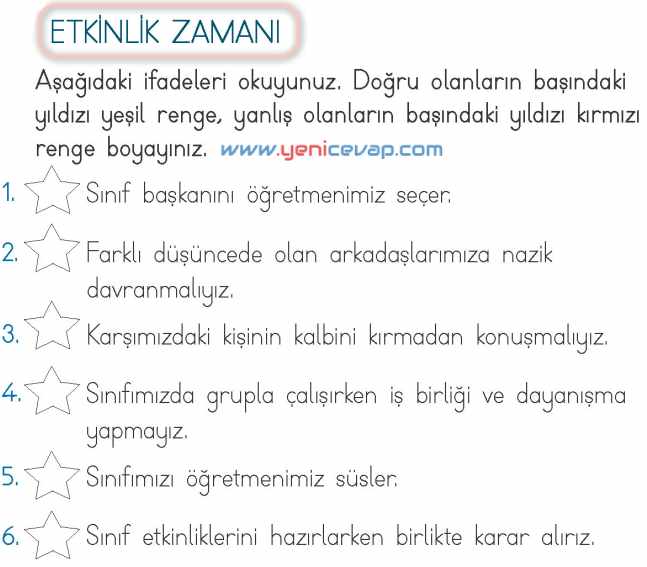 2. Sınıf Hayat Bilgisi Kitabı Sayfa 27 29 31 32 Cevapları Meb