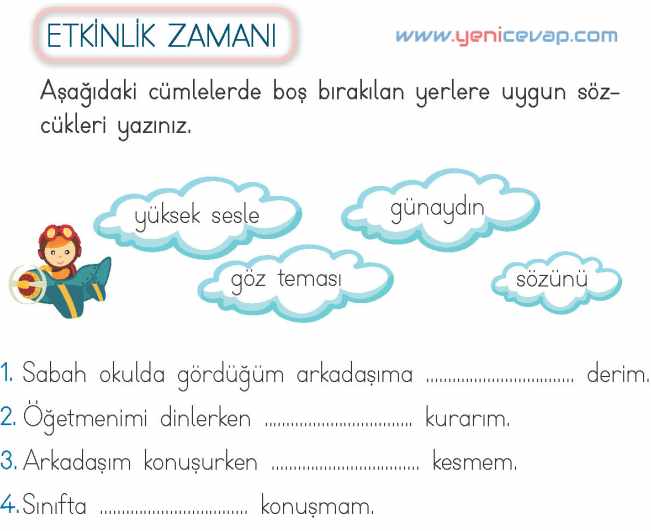 2. Sınıf Hayat Bilgisi Kitabı Sayfa 45 47 48 51 Cevapları Meb