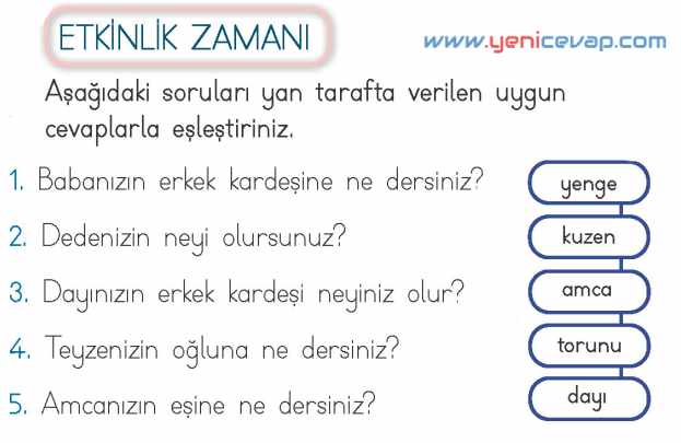 2. Sınıf Hayat Bilgisi Kitabı Sayfa 57 58 67 68 Cevapları Meb