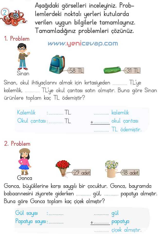 2. Sınıf Matematik Ders Kitabı Sayfa 101 103 104 105 Cevapları Meb