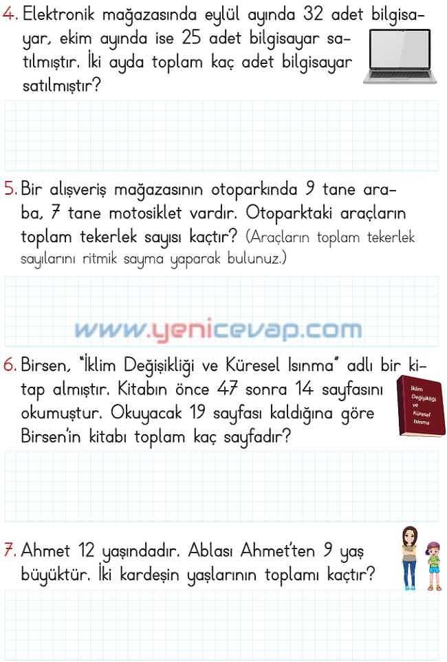 2. Sınıf Matematik Ders Kitabı Sayfa 101 103 104 105 Cevapları Meb