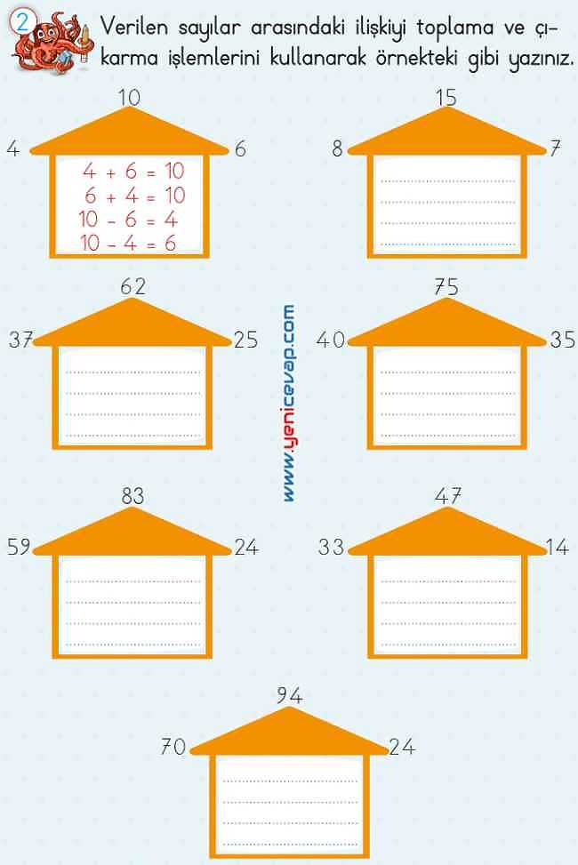 2. Sınıf Matematik Ders Kitabı Sayfa 106 107 110 111 Cevapları Meb