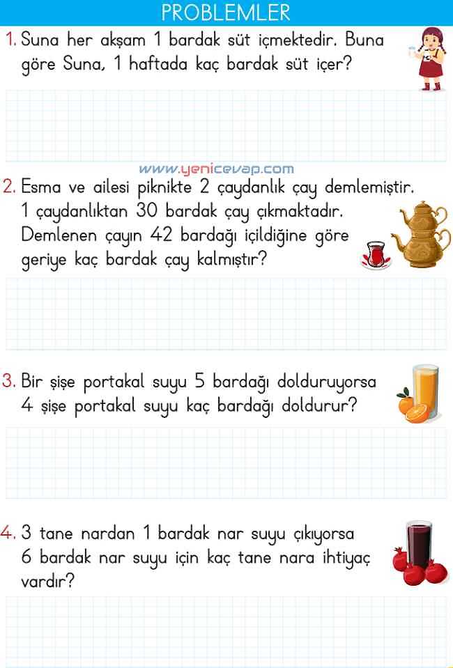 2. Sınıf Matematik Ders Kitabı Sayfa 124 125 127 128 Cevapları Meb