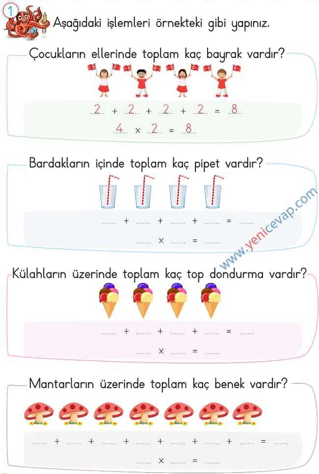 2. Sınıf Matematik Ders Kitabı Sayfa 166 167 168 169 Cevapları Meb
