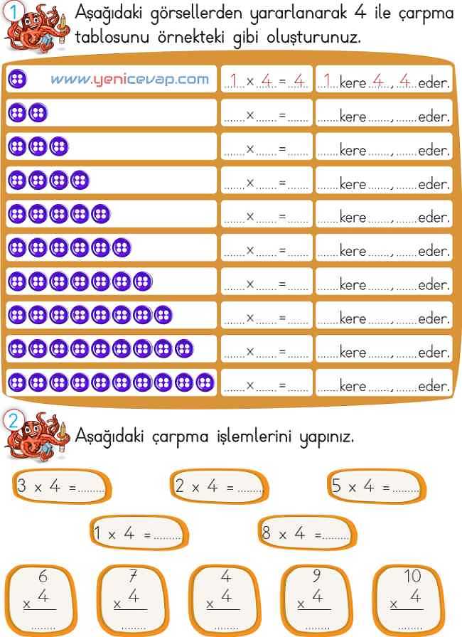 2. Sınıf Matematik Ders Kitabı Sayfa 170 171 172 173 Cevapları Meb