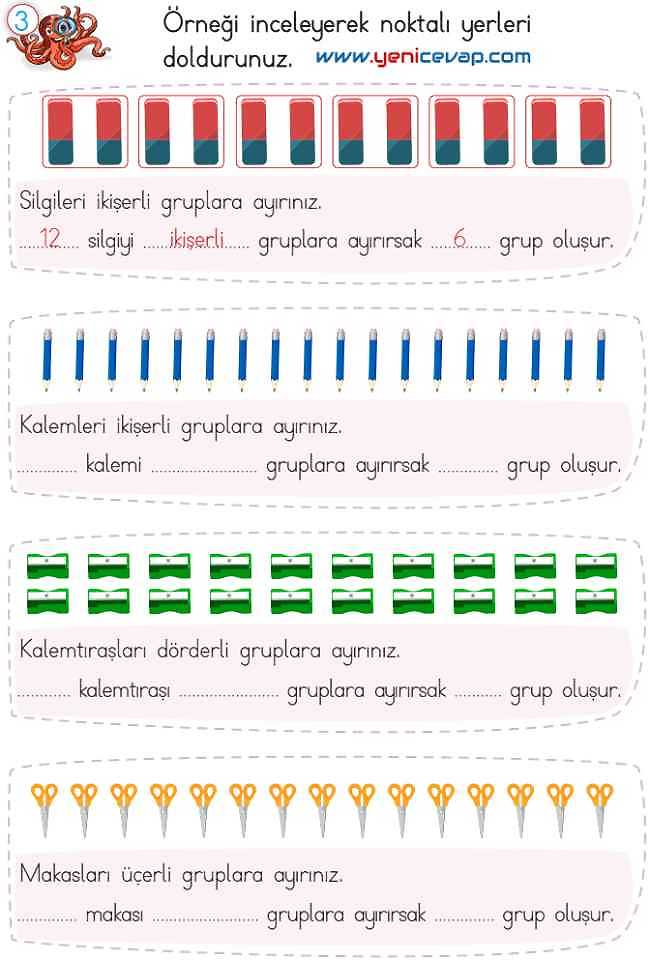 2. Sınıf Matematik Ders Kitabı Sayfa 192 193 194 196 Cevapları Meb