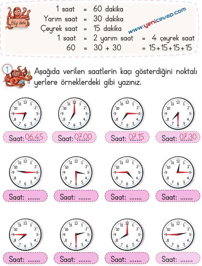 2. Sınıf Matematik Ders Kitabı Sayfa 222 225 227 228 Cevapları Meb