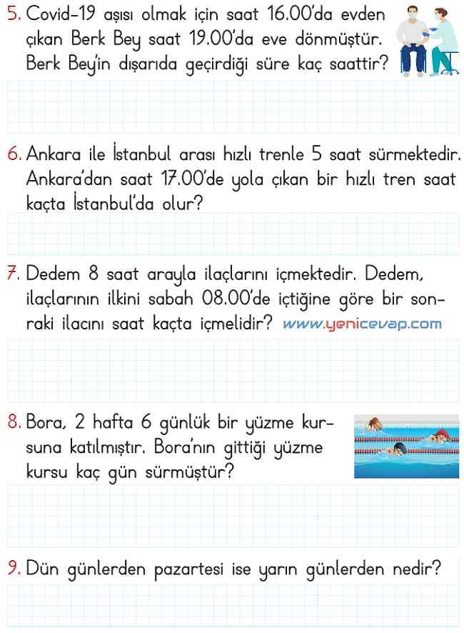 2. Sınıf Matematik Ders Kitabı Sayfa 240 241 244 245 Cevapları Meb