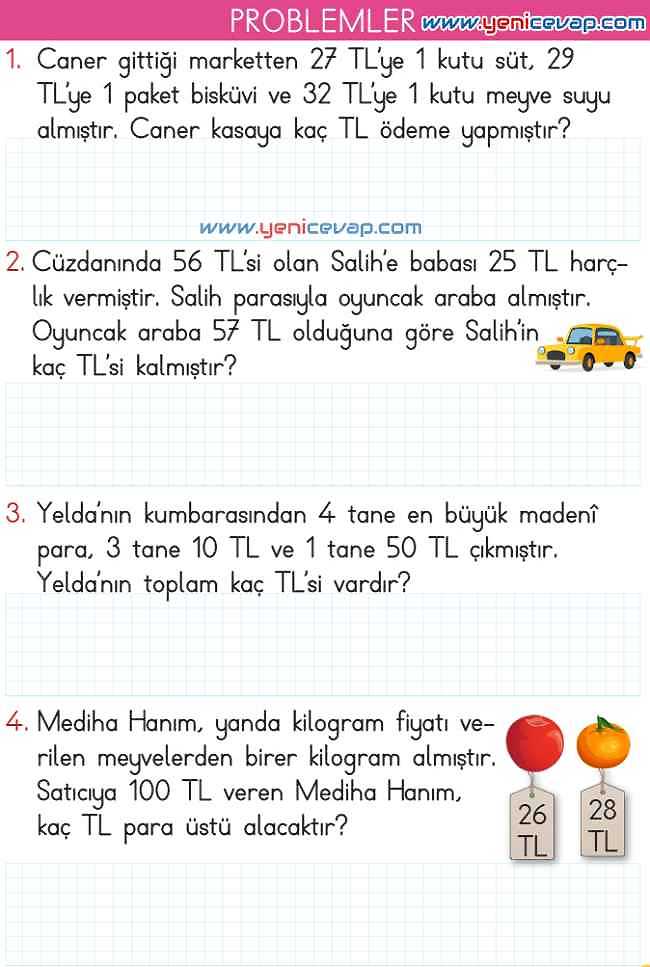 2. Sınıf Matematik Ders Kitabı Sayfa 253 254 255 256 Cevapları Meb