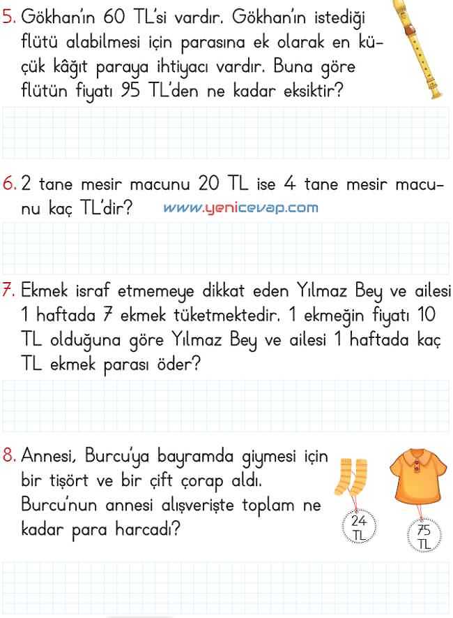 2. Sınıf Matematik Ders Kitabı Sayfa 253 254 255 256 Cevapları Meb