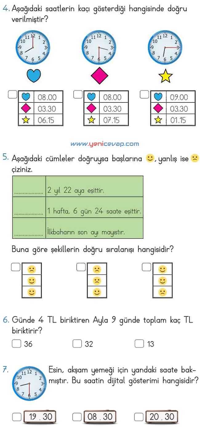 2. Sınıf Matematik Ders Kitabı Sayfa 257 258 263 265 Cevapları Meb