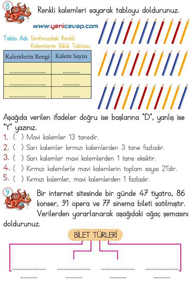 2. Sınıf Matematik Ders Kitabı Sayfa 272 273 276 278 Cevapları Meb