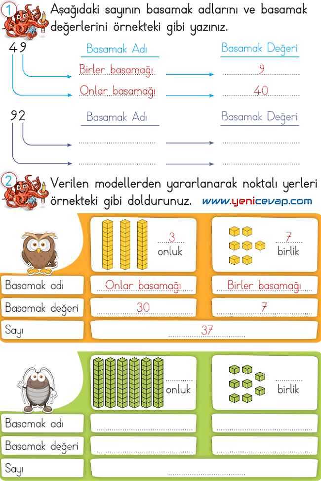 2. Sınıf Matematik Ders Kitabı Sayfa 20 22 23 28 Cevapları Meb