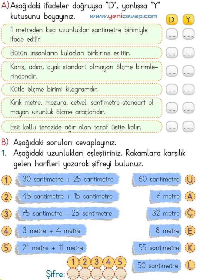 2. Sınıf Matematik Ders Kitabı Sayfa 305 306 307 308 309 Cevapları Meb