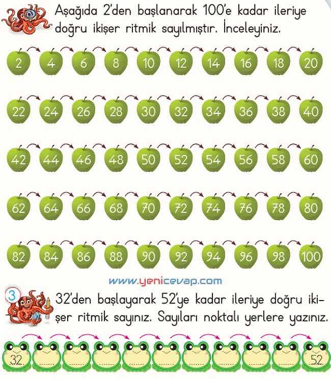 2. Sınıf Matematik Ders Kitabı Sayfa 29 30 32 33 Cevapları Meb