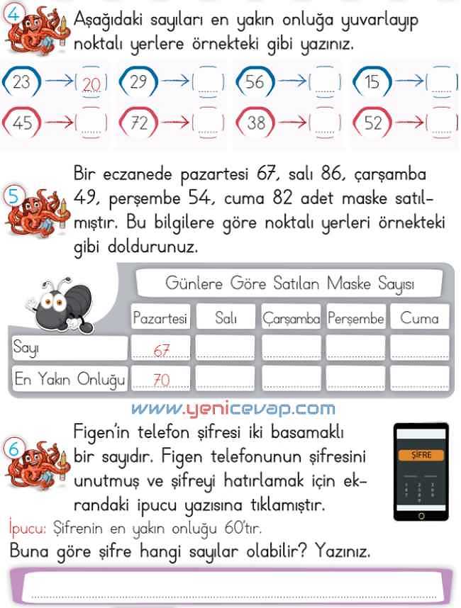 2. Sınıf Matematik Ders Kitabı Sayfa 62 65 66 67 Cevapları Meb