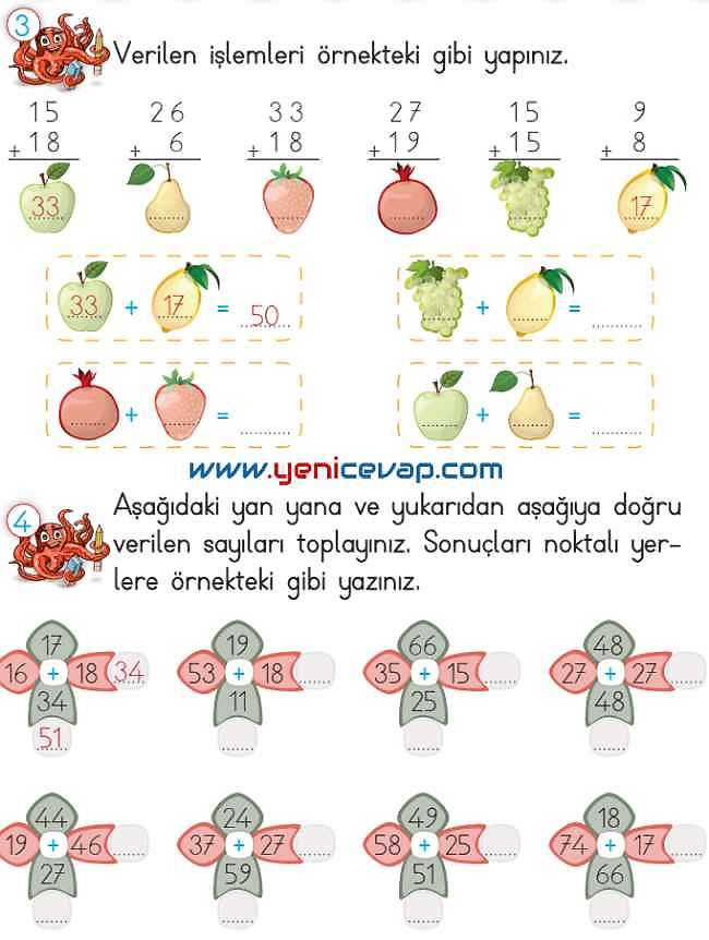2. Sınıf Matematik Ders Kitabı Sayfa 68 72 73 74 Cevapları Meb