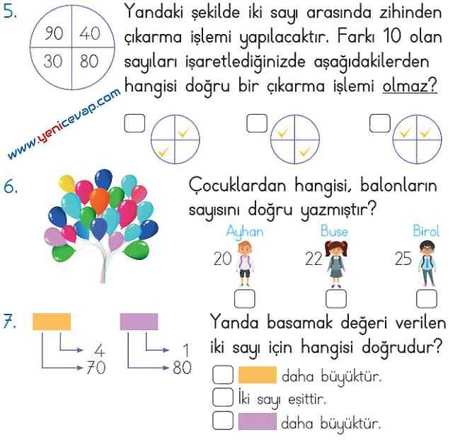 2. Sınıf Matematik Ders Kitabı Sayfa 86 87 88 89 Cevapları Meb