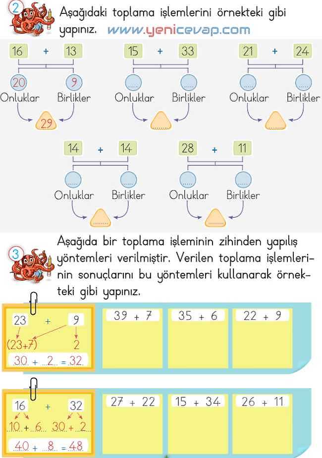 2. Sınıf Matematik Ders Kitabı Sayfa 94 96 97 99 Cevapları Meb