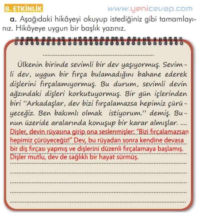 2. Sınıf Türkçe Kitabı Sayfa 116 117 119 120 Cevapları İlke Yayınları