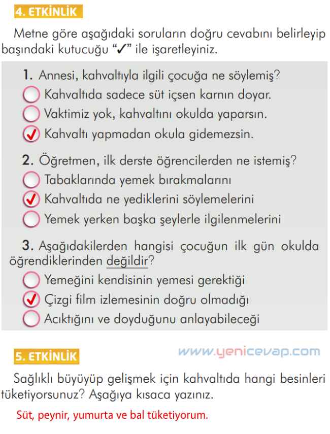 2. Sınıf Türkçe Kitabı Sayfa 116 117 119 120 Cevapları İlke Yayınları