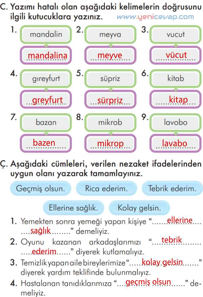 2. Sınıf Türkçe Kitabı Sayfa 126 127 128 129 Cevapları İlke Yayınları