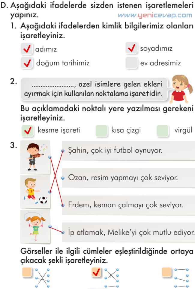 2. Sınıf Türkçe Kitabı Sayfa 126 127 128 129 Cevapları İlke Yayınları