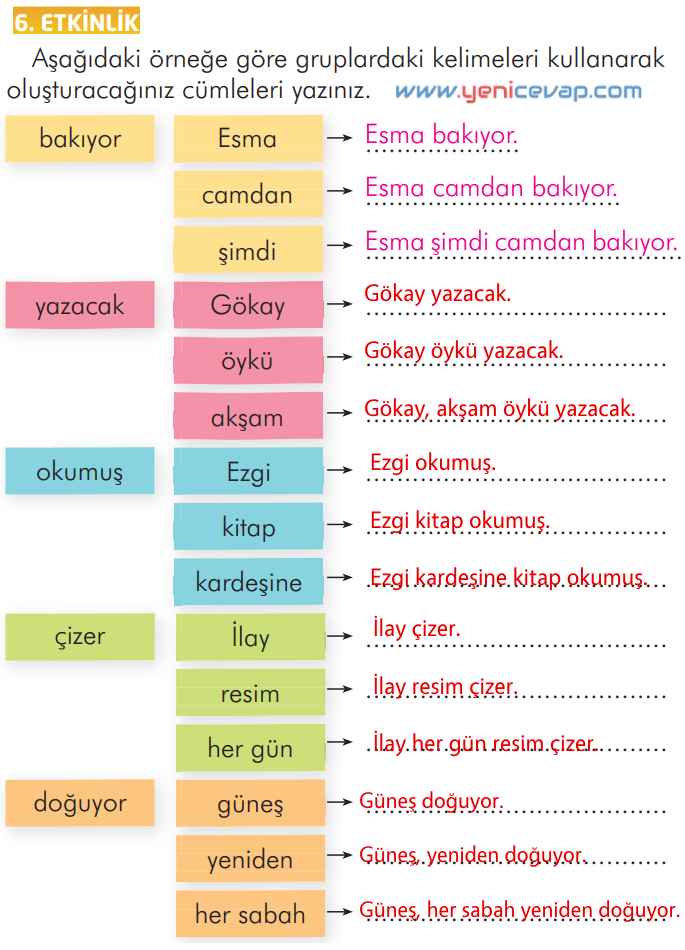 2. Sınıf Türkçe Kitabı Sayfa 136 137 138 139 Cevapları İlke Yayınları