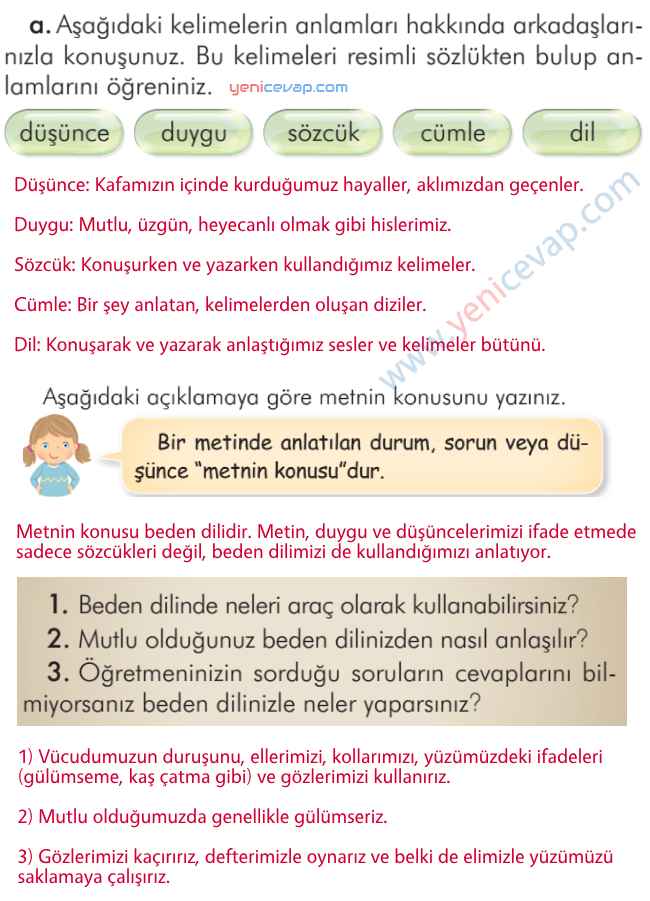 2. Sınıf Türkçe Kitabı Sayfa 14 15 16 17 18 Cevapları İlke Yayınları
