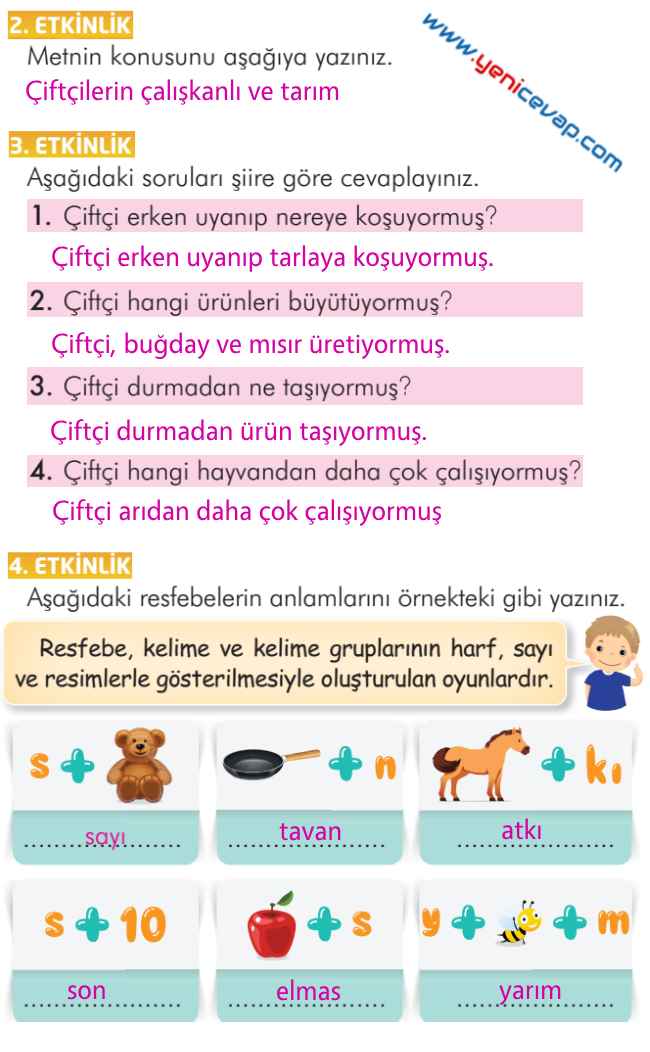 2. Sınıf Türkçe Kitabı Sayfa 140 141 142 143 Cevapları İlke Yayınları