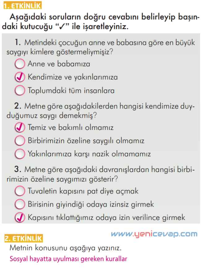 2. Sınıf Türkçe Kitabı Sayfa 154 155 156 157 Cevapları İlke Yayınları