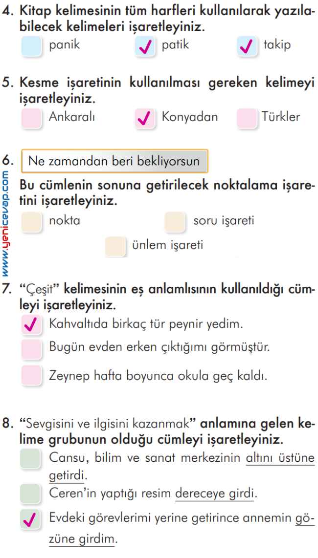 2. Sınıf Türkçe Kitabı Sayfa 160 161 162 163 Cevapları İlke Yayınları