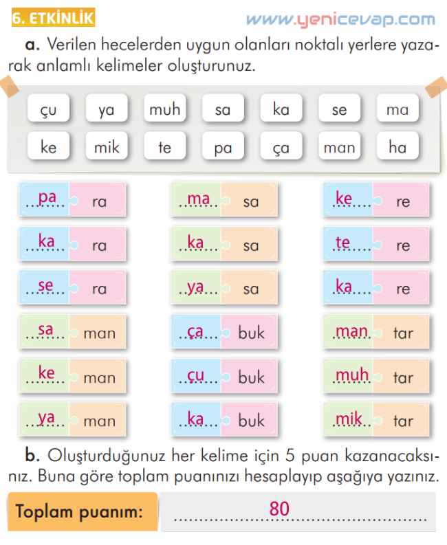 2. Sınıf Türkçe Kitabı Sayfa 171 172 174 175 Cevapları İlke Yayınları