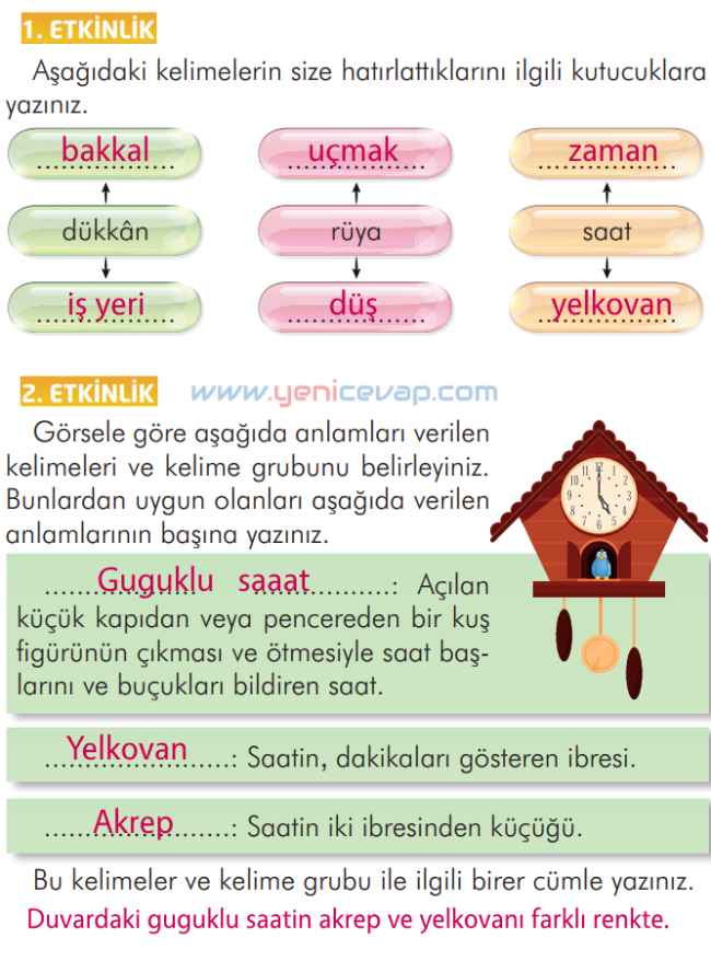 2. Sınıf Türkçe Kitabı Sayfa 171 172 174 175 Cevapları İlke Yayınları