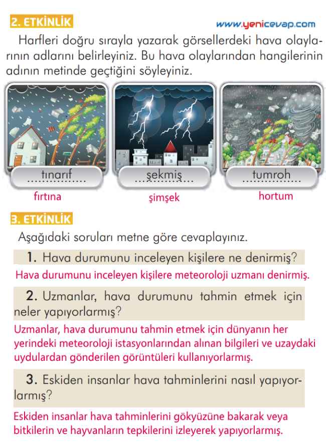 2. Sınıf Türkçe Kitabı Sayfa 181 182 183 184 Cevapları İlke Yayınları