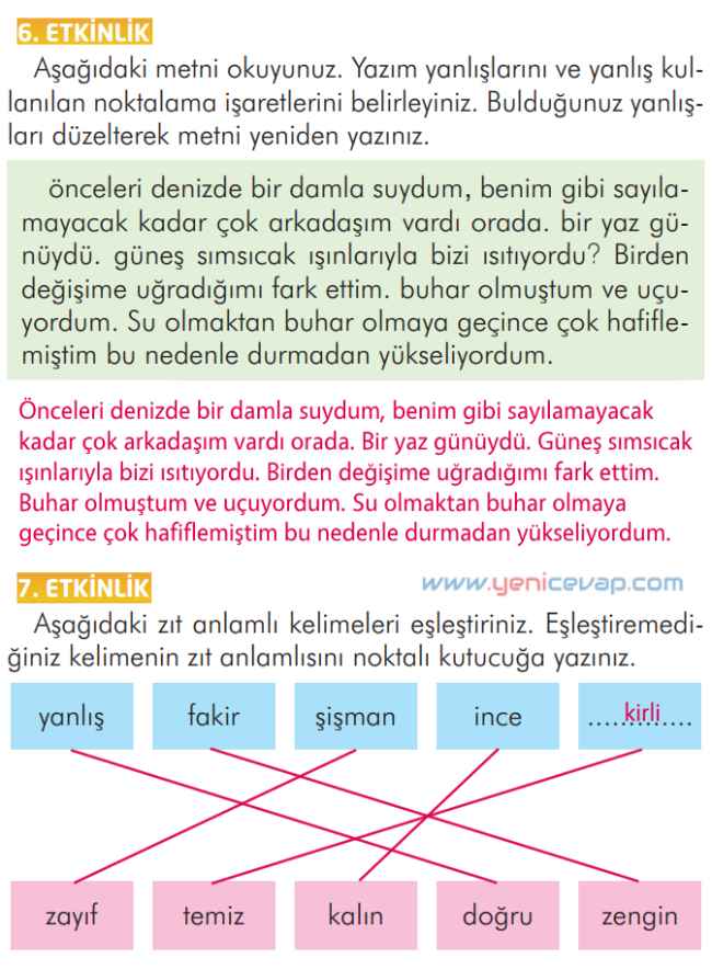2. Sınıf Türkçe Kitabı Sayfa 181 182 183 184 Cevapları İlke Yayınları
