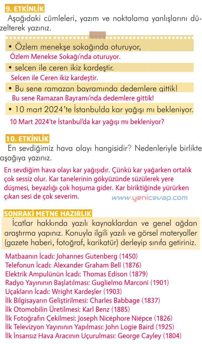 2. Sınıf Türkçe Kitabı Sayfa 185 187 188 189 Cevapları İlke Yayınları