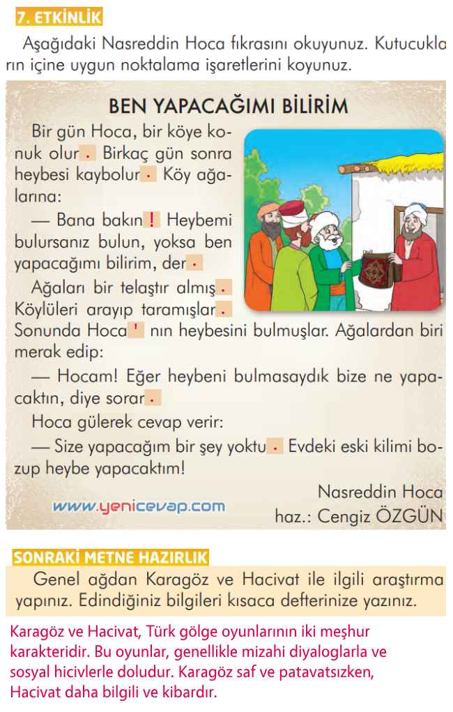 2. Sınıf Türkçe Kitabı Sayfa 206 210 211 212 Cevapları İlke Yayınları