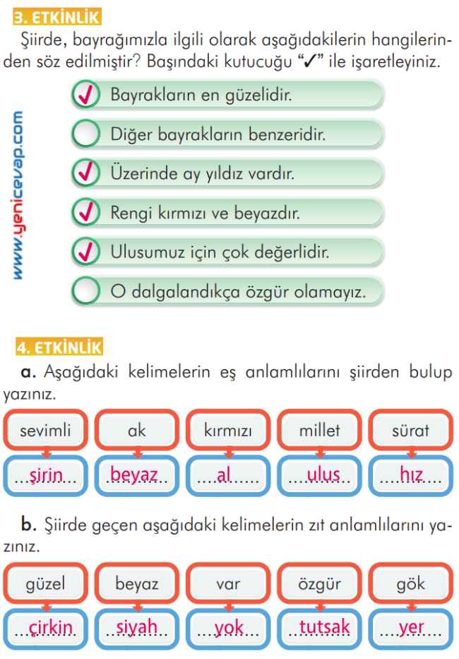 2. Sınıf Türkçe Kitabı Sayfa 217 218 219 220 Cevapları İlke Yayınları