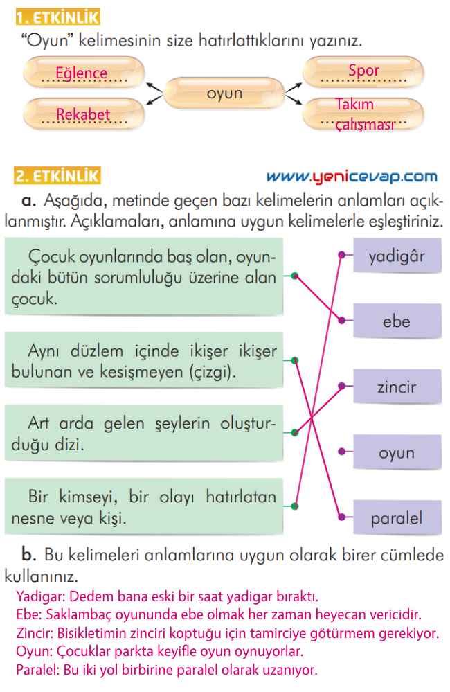 2. Sınıf Türkçe Kitabı Sayfa 235 236 240 241 Cevapları İlke Yayınları