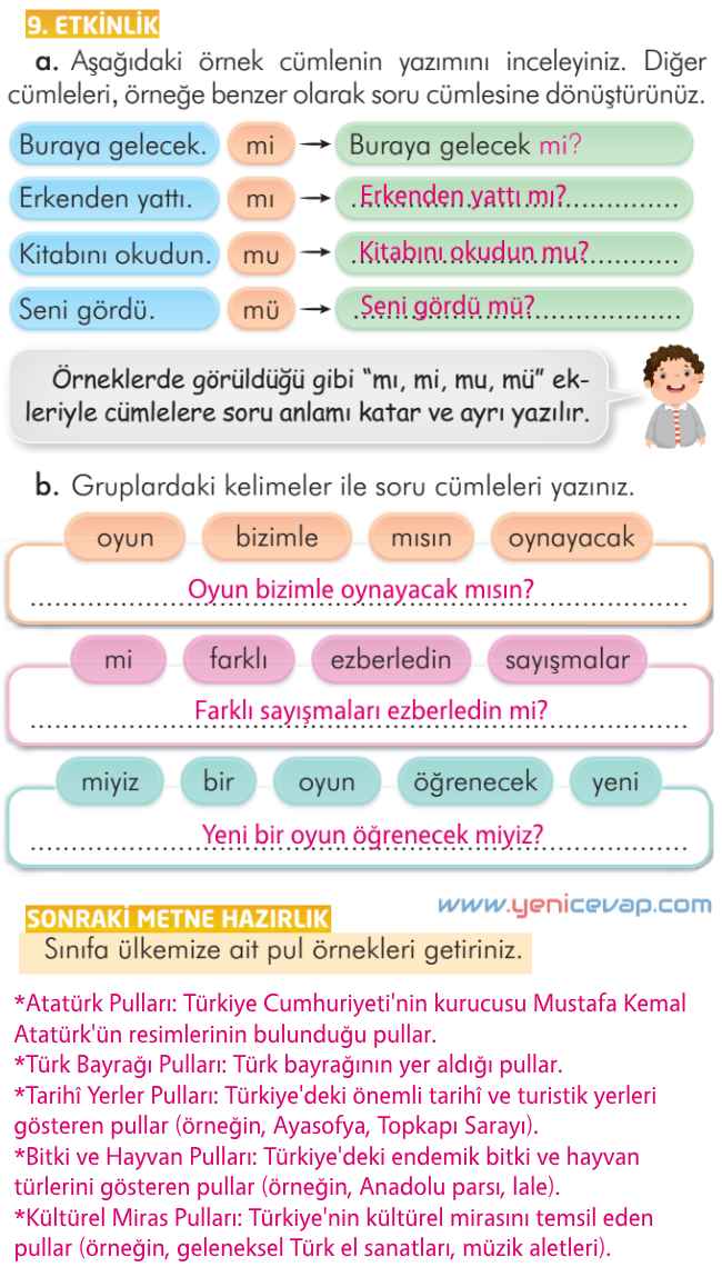2. Sınıf Türkçe Kitabı Sayfa 242 243 245 246 Cevapları İlke Yayınları