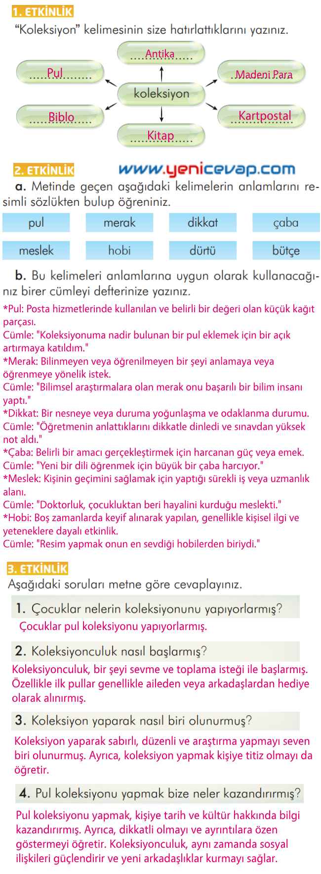 2. Sınıf Türkçe Kitabı Sayfa 249 250 251 252 Cevapları İlke Yayınları